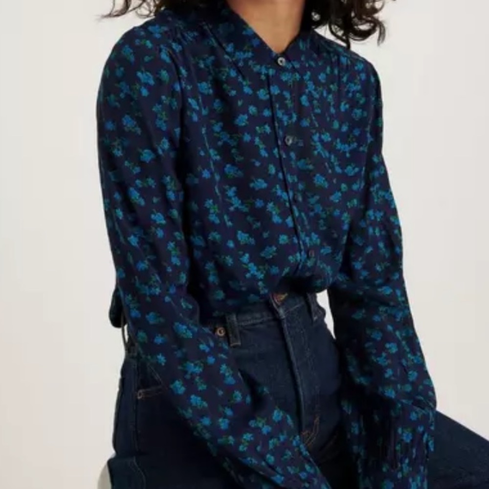 Lucky Brand Floral Button Down Blouse